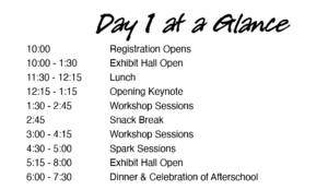 Day 1 at a glance